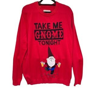 MEN’S MOSSIMO LIGHTWEIGHT RED COTTON SWEATER  / XL / EXTRA FUN